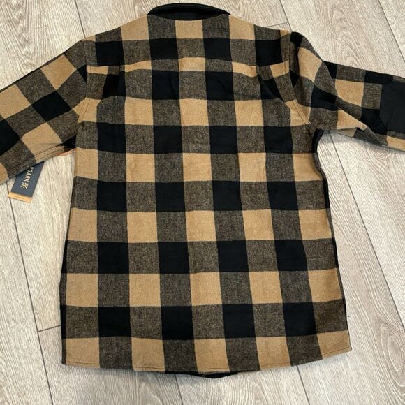 Roark Nordsman Wool Blend Snap Front Flannel Shirt Shacket Gorpcore Winter Med - Picture 8 of 8